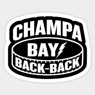 Champa Bay Back Back Hockey Champion Sticker